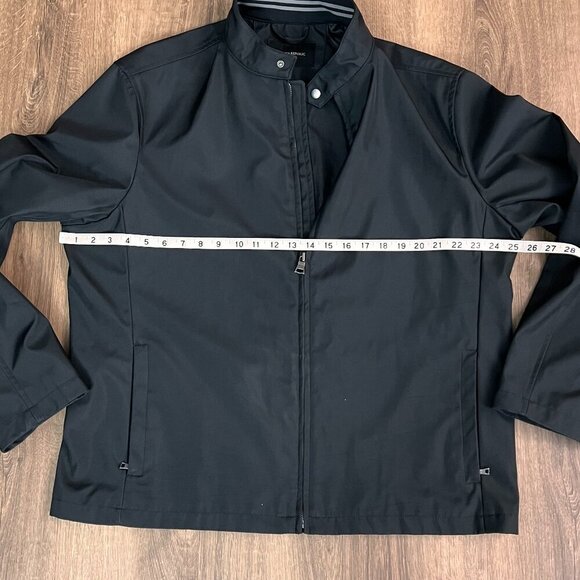 Banana Republic Black Moto Nylon Zip Jacket Sz XL - Picture 6 of 11